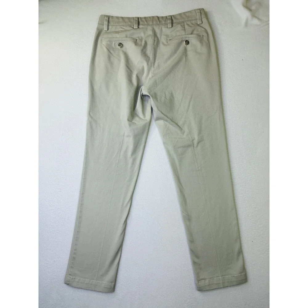 Dockers Mens Slim Fit Chino Pants Khaki Tan Flat Front Trousers 31x30